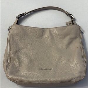 Michael Kors Gray Leather Shoulder Bag